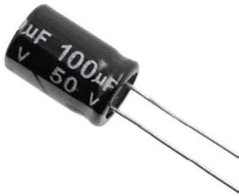 100µF 50V Electrolytic Capacitor Through-Hole media 1