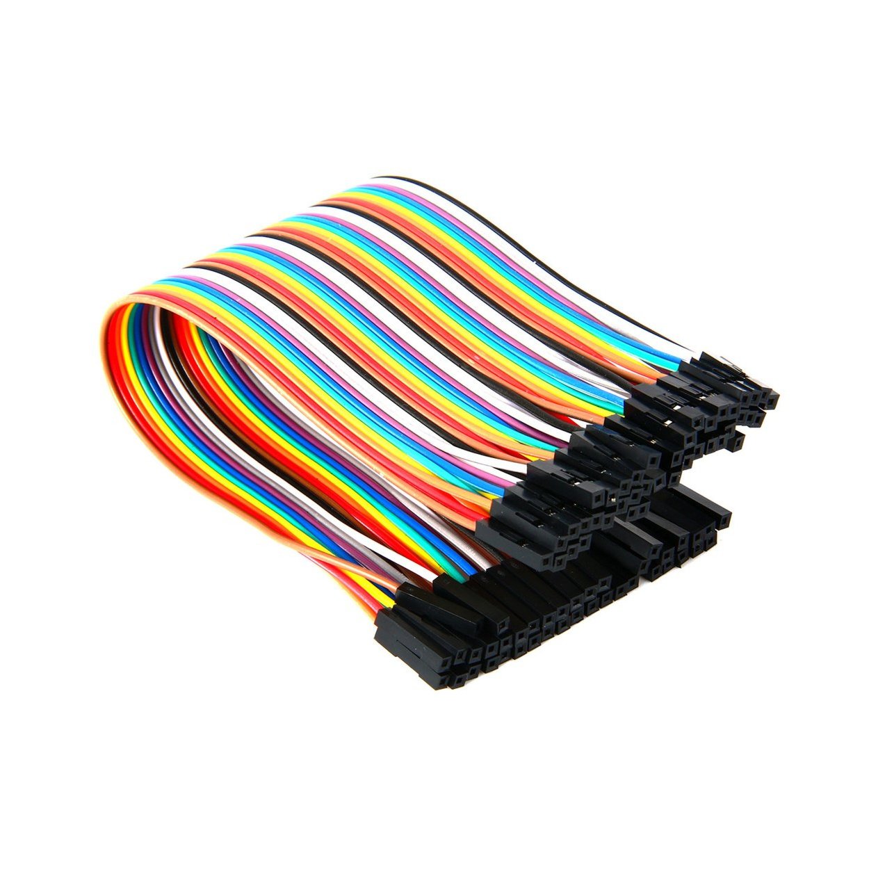 Female to Female Jumper Wires for Breadboard & Arduino (40-Pin Ribbon) media 1